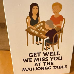 Mahjongg 12 Get Well cards  and envelopes