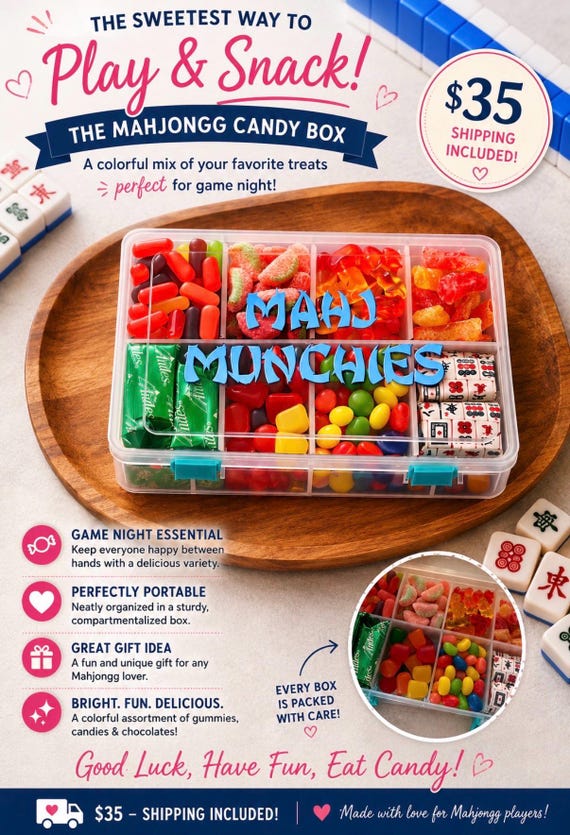 8 Section Mahjong Candy Box Filled - Etsy