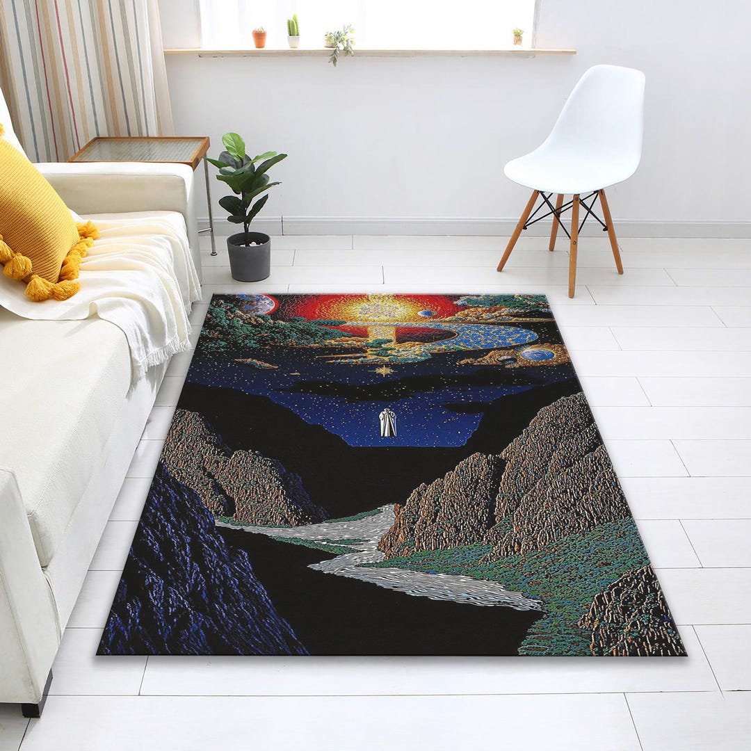 Abstract Landscape Rug, Modern Art, Custom Area Rug - Etsy