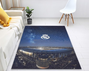 Real Madrid Soccer Rug, Custom Sport Area Rug