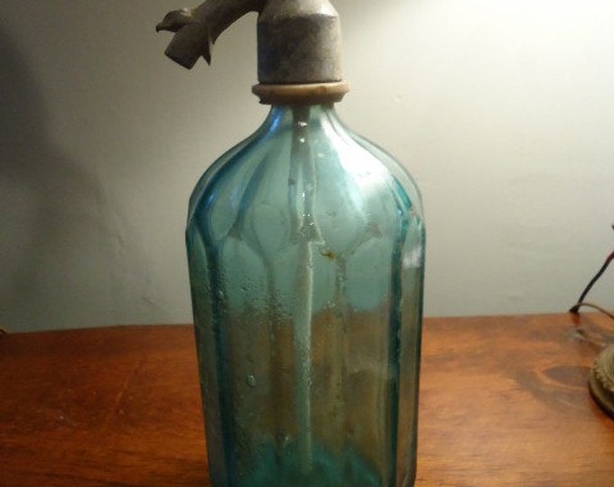 French Vintage Green Glass Seltzer Bottle C1920 Etsy