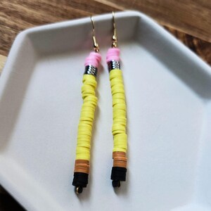 Pencil Heishi Bead Earrings – Fun Back-to-School Teacher Gift Dangles