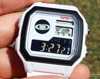 Misión Discovery - Misión de la NASA a Saturno Casio AE-1200 Mod: Reloj digital del transbordador espacial