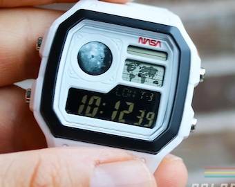 Mission Discovery - NASA Moon Watch: Custom Casio AE-1200 Mod - Space Shuttle-editie