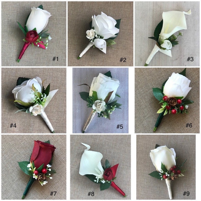 Burgundy bridal bouquet,Wedding bouquet,Winter bouquet,Bridal bouquet,Evergreen bouquet,Burgundy Red Bouquet,Silk Floral bouquet image 8