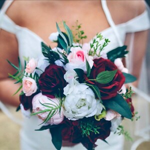 Rustic Wedding bouquet,Burgundy bridal bouquet,Blush bouquet,Rustic wedding,Burgundy & blush bridal bouquet,Rustic wedding flowers