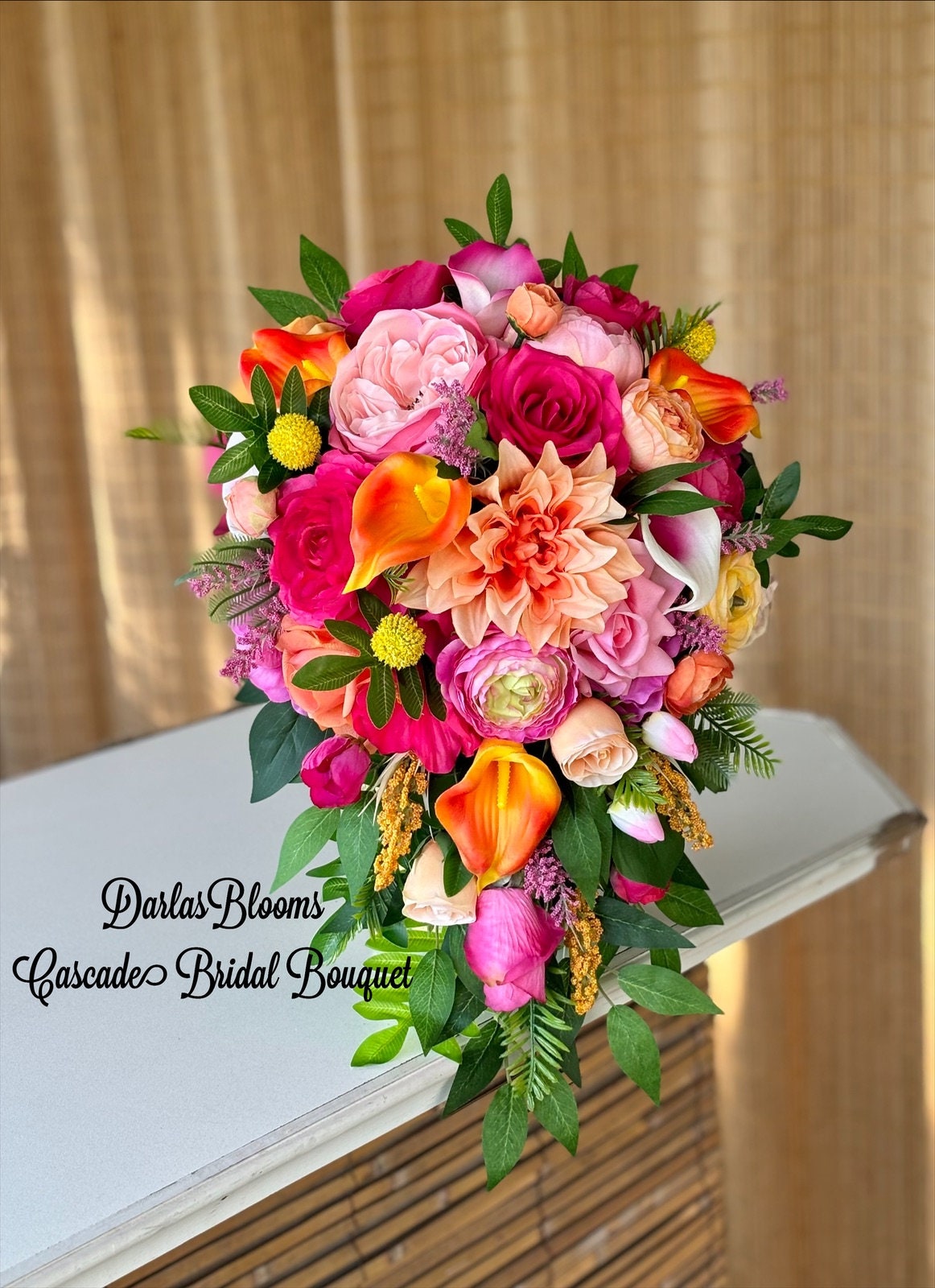 Cascade Tropical Bridesmaid Bouquet