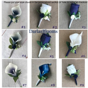 Navy bridal bouquet,Wedding bouquet,Bridal bouquet,Navy wedding flowers,Silk flowers,Wedding accessories,Calla lily bouquet,Something Blue image 9