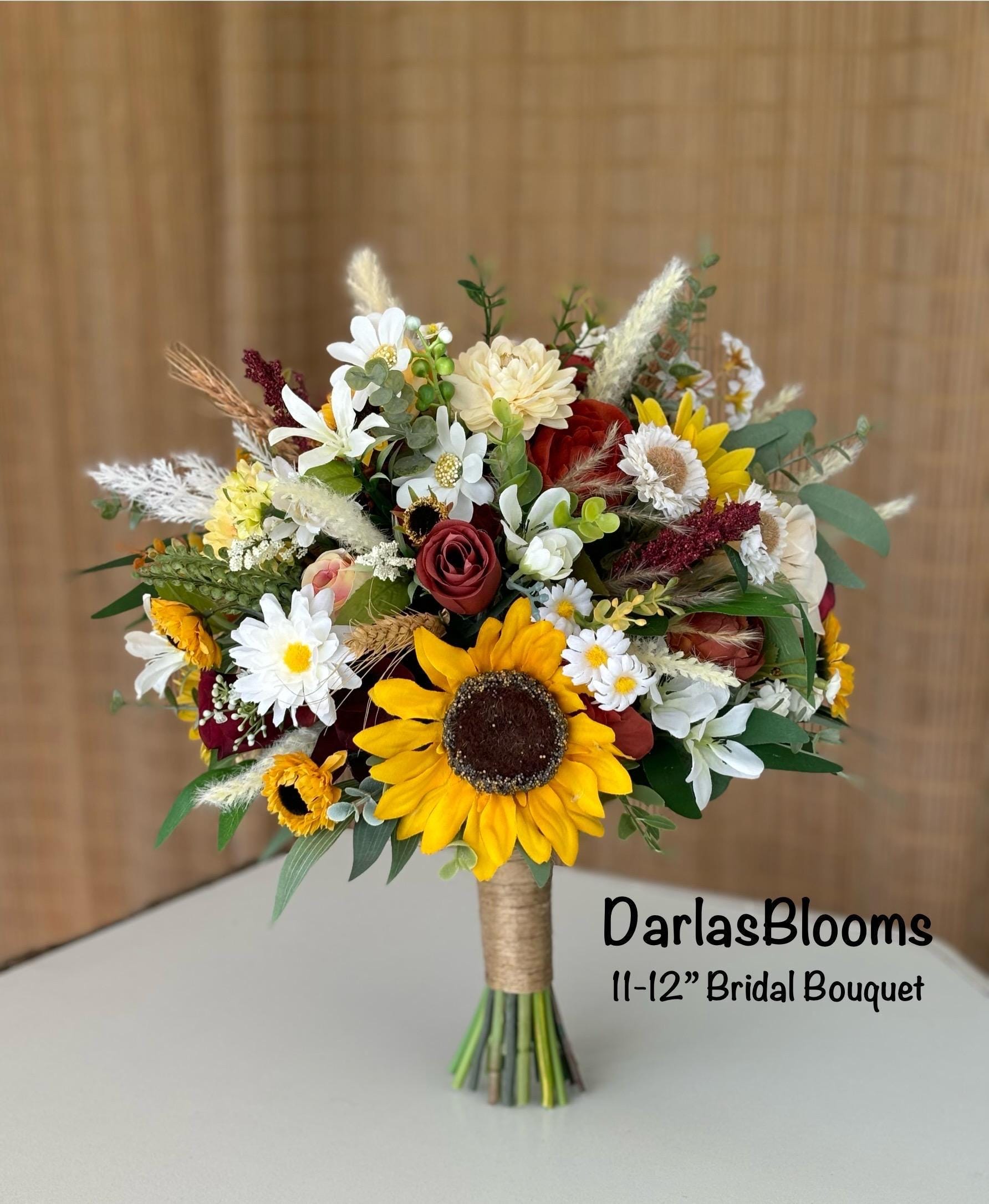 Sunflower Burgundy Wildflower Bouquet