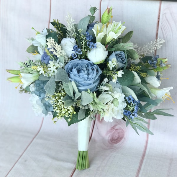 Dusty Blue Bouquet Etsy