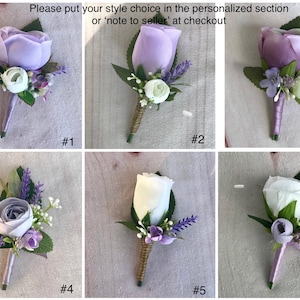 Lavender boutonnière, Lilac boutineer, Wisteria, Lavender Lilac groom flower, lapel flower, boho boutonnière, groomsmen boutonnière, purple