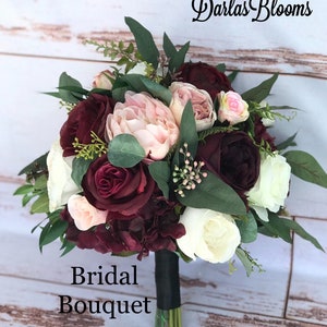 Wedding bouquet, Wine Blush Plum bouquet, Bridal bouquet, Silk Floral bouquet, Wine bouquet, Faux bouquet, Burgundy bouquet, Wedding flowers