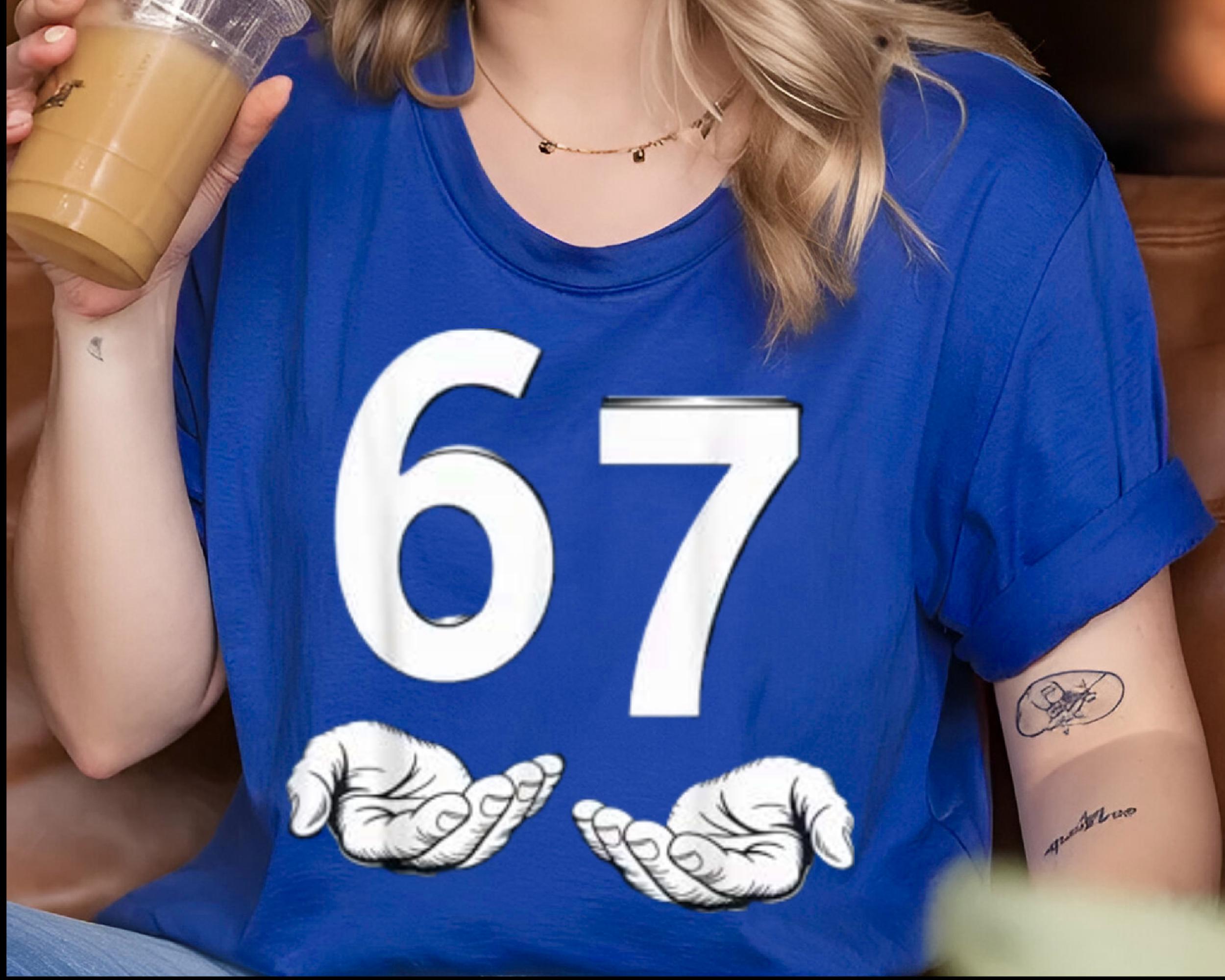 Viral 6 7 Six Seven Funny Hands Meme PNG, 67 Funny Viral Internet