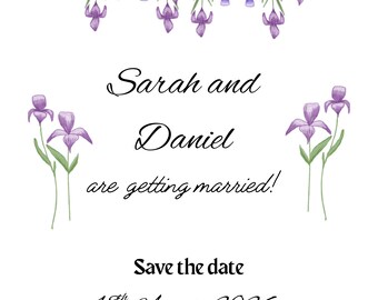 Editable Save the Date - Iris template