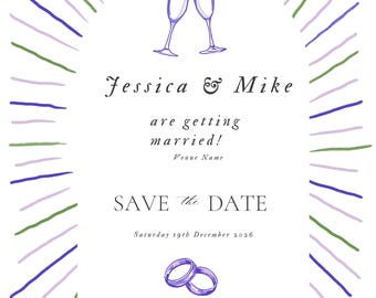 Editable Save the Date - Party template