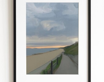 Digital Print - Hand-painted print Southbourne Zigzag - Bournemouth