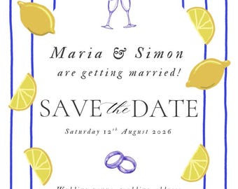 Editable Save the Date - Lemon Template