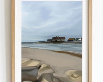 Digital Print - Hand-painted print of Mudeford - Dorset