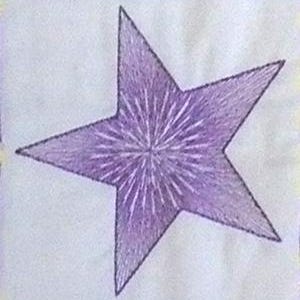 In-the-Hoop Decorative Star Machine Embroidery Quilt Block  Design measures 4x4  inches Quilt Star Quilting