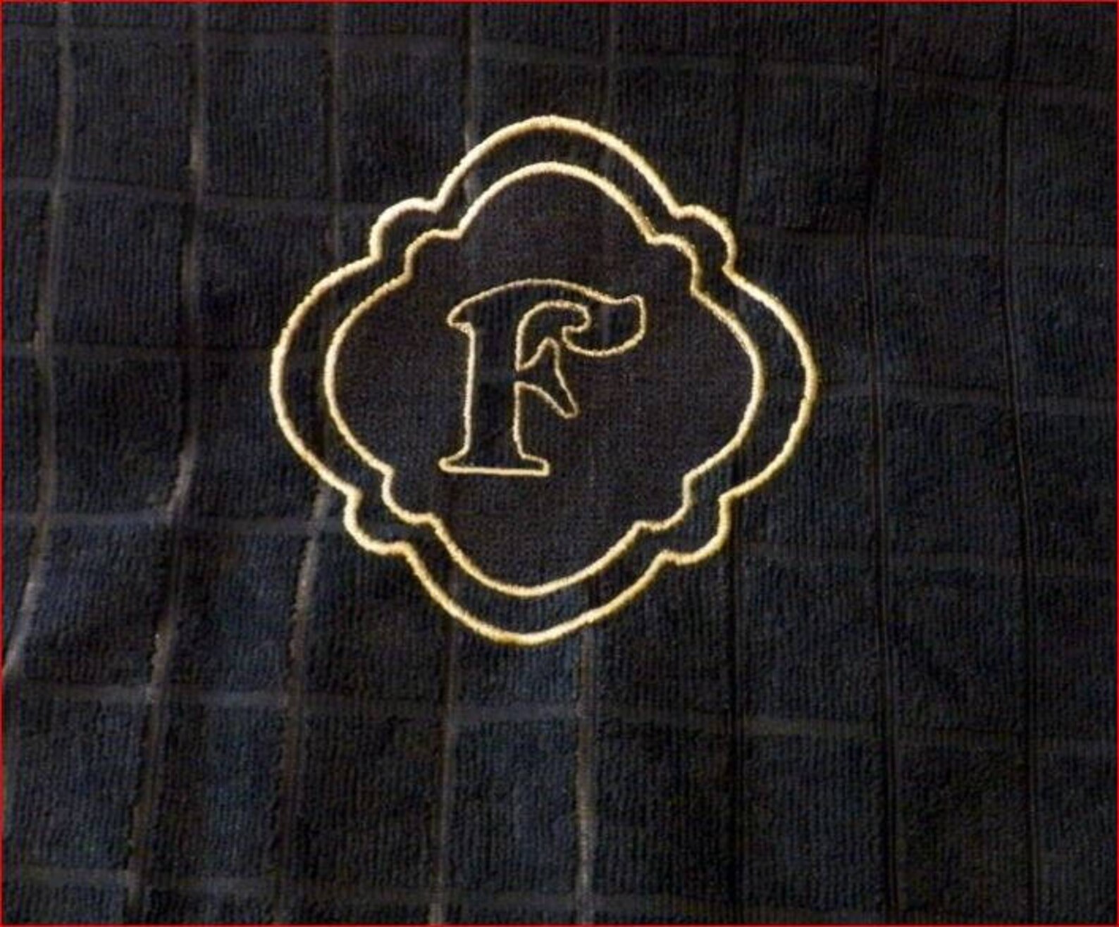 Embossed Embroidery Monogram Font With Knockdown Stitch Etsy