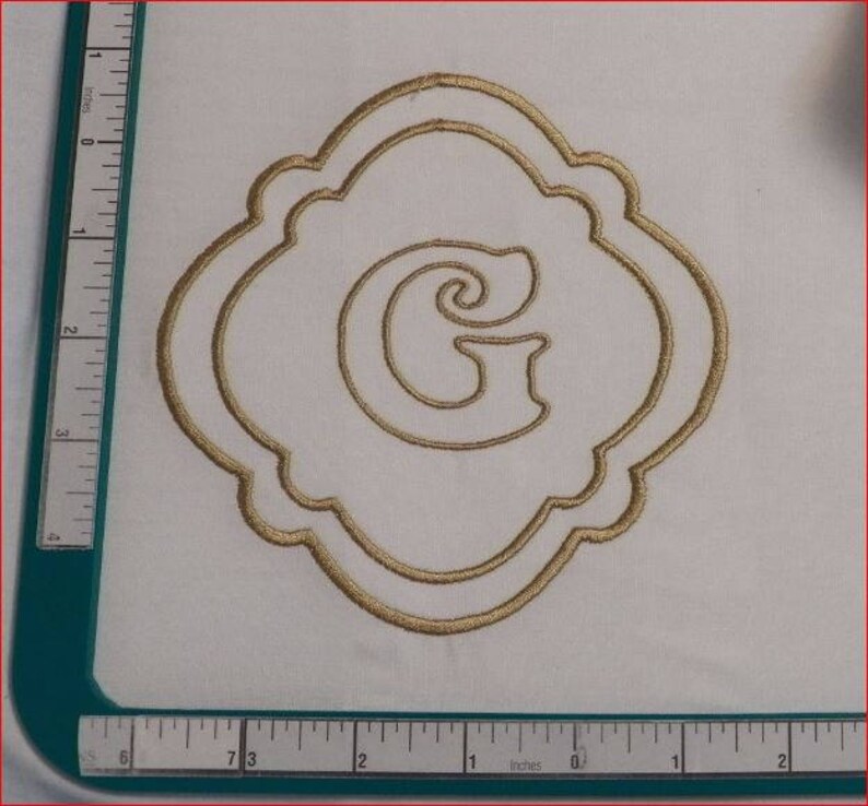 Embossed Embroidery Monogram Font With Knockdown Stitch Etsy