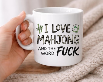 Funny Mahjong Mug: Swear Word Gift for Mahjong Lovers