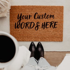 Personalized Coir Doormat: Custom Welcome Mat, Natural Fiber