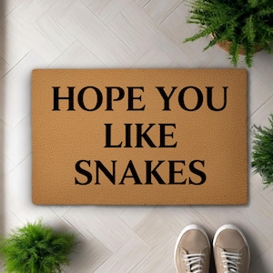 Hope You Like Snakes, Doormat, Python Costume, Snake Hat, Ball Python, Boa Constrictor Supplies, Python Mom, Reptile Cage