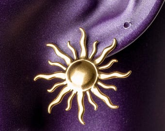 Pendientes de estrella del norte de oro de 18 quilates, aro polar de acero inoxidable, no se deslustran, regalo celestial