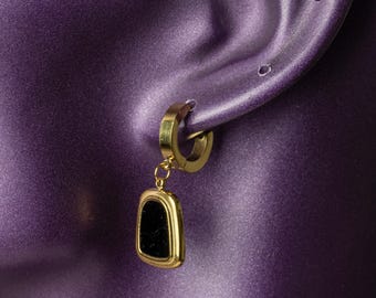 18K Gold Plated Chunky Hoop Earrings – Tarnish Free Stainless Steel Thick Hoops