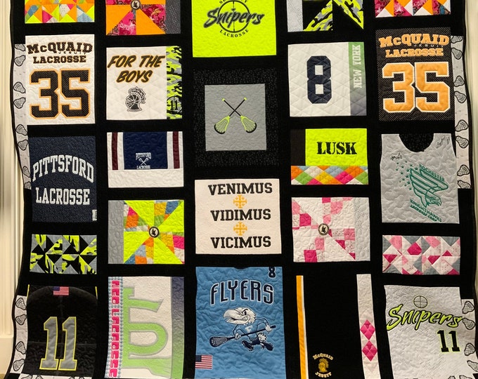 Personalized T-Shirt Memory Quilt Preserve a Lifetime of Memories in Quilt Form Memory T-shirt Quilts        Memory Quilts