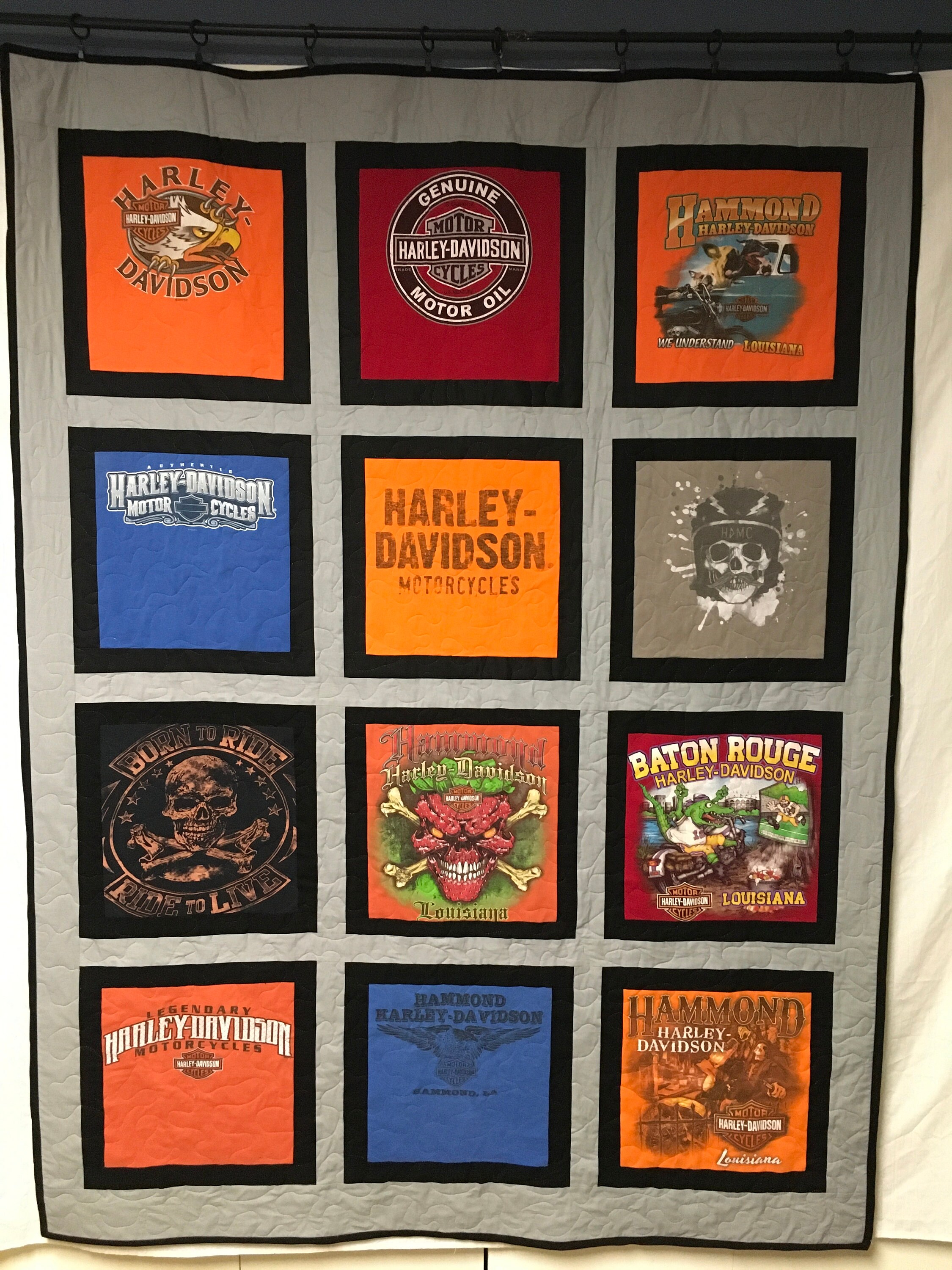 Harley davidson clearance quilt fabric