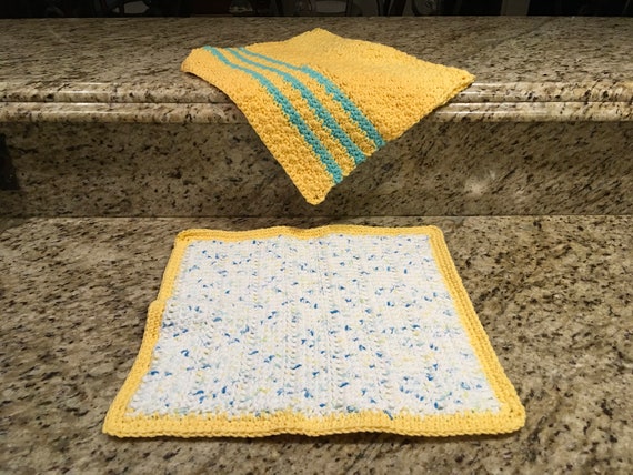 Crochet Dish Drying Mat And Dish Towel Etsy