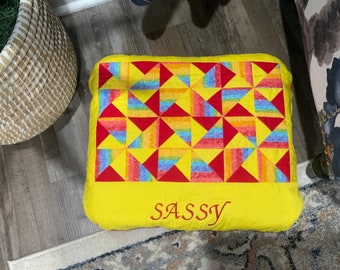 Dog Bed Handmade Personalized Quilted Pet Bed - Customized Comfort for Your Fur Baby