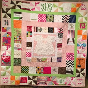 Custom Baby Clothing Memory Quilt - Sentimental Keepsake Memory Quilt from baby or children’s clothes!