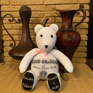 Preserve Your Loved One&#39;s Clothing: Handcrafted Memory Bear for a Heartfelt Remembrance Memory Keepsake Bear