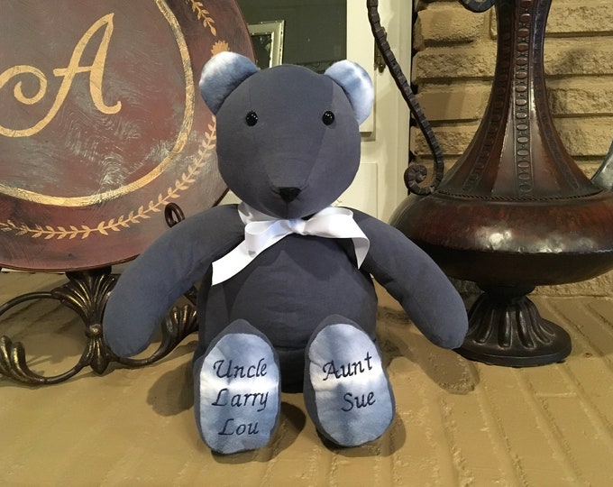 Preserve Your Loved One's Clothing: Handcrafted Memory Bear for a Heartfelt Remembrance Memory Bear Keepsake Bear