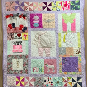 Sentimental Memory Quilt Set: Baby Clothing & Matching Doll Quilt Memory Quilt from baby or children’s clothes  Baby Doll quilt to match!!!