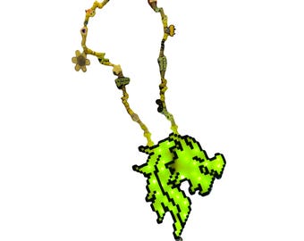 Naszyjnik LED Perler z motywem rave kandi