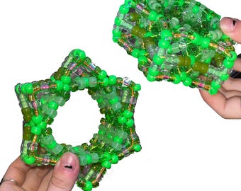 Brazalete de estrella de seis puntas Kandi Rave personalizado