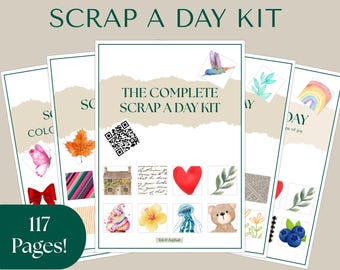 The Complete Scrap A Day Kit • 117 Page Junk Journal Printable • Scrapbook Pages