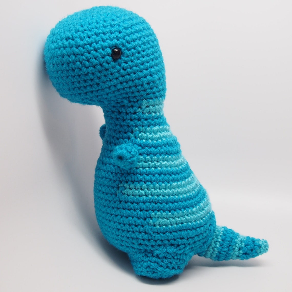 Crochet T-rex Plush / Crochet Dinosaur Plush / Blue Dinosaur / | Etsy
