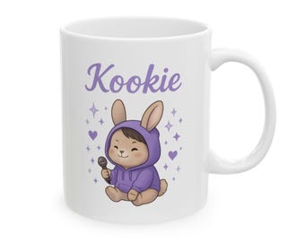 Kpop Jungkook Inspired Ceramic 11oz Mug | Kpop Coffee Cup for ARMY | BTS Fan Gift | Kpop Mug Collectible