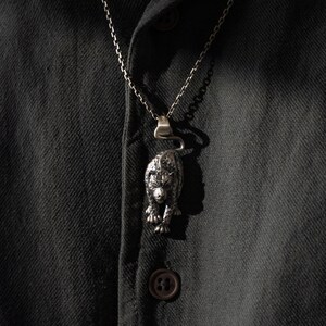 Leopard 925 Sterling Silver Pendant, Panther Handmade Silver Necklace, Cheetah Charm, Wild Cat Jewelry, Animal Pendant Unisex Gift image 6
