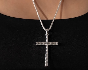 925 Sterling Silver Vintage Mexico Bamboo Cross Pendant - Etsy