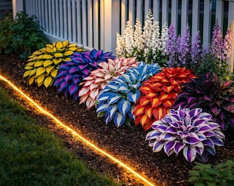 Rare Color Hosta Seeds Mix – Exotic Shade Garden Perennial | Easy to Grow Decorative Foliage Plant Seeds | Outdoor Landscaping Hostas | Gift