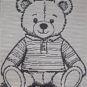 Teddy Bear - Overlay Mosaic Crochet - PATTERN ONLY - US crochet terms