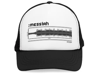 Messiah Mesh Cap with Sound Wave Design, Music Lover Gift, Casual Cap, Unisex Outdoor Hat, Festival Accessory, Summer Style, Drum and Bass