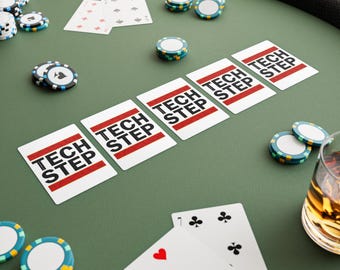 Custom Poker Card Set - Classic Card Game, Gift for Gamers, Casino Night, Unique Playing Cards, Family Game Night, Tech Step