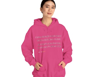Inspirational Quote Unisex Hoodie: Cotton-Poly Blend, Kangaroo Pocket